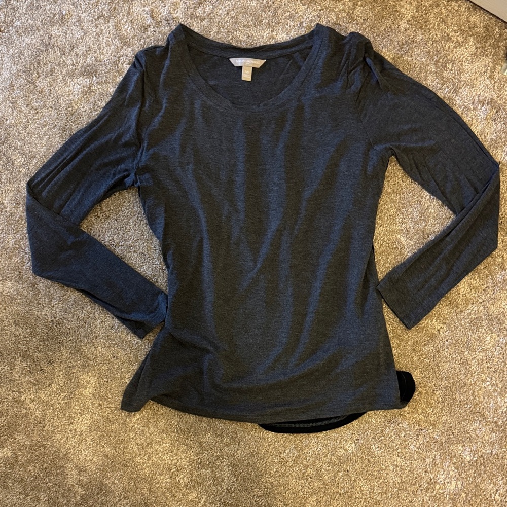 Banana Republic Factory Dark Gray Long Sleeve Blouse